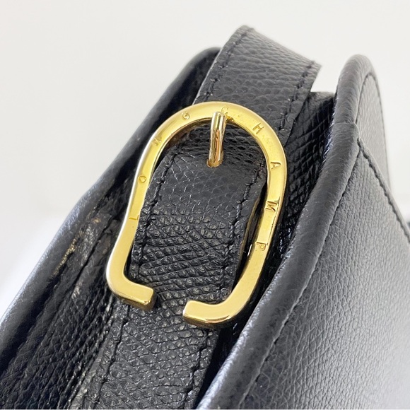 Longchamp black leather vintage minimalist shoulder crossbody bag - Picture 5 of 10